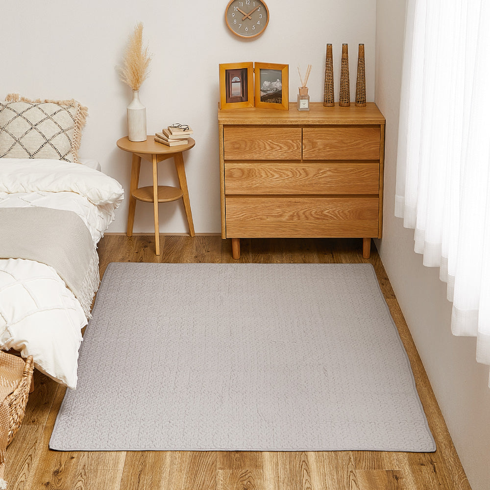 100% Cotton Ibul Rug Mat Decor Gray 130×190