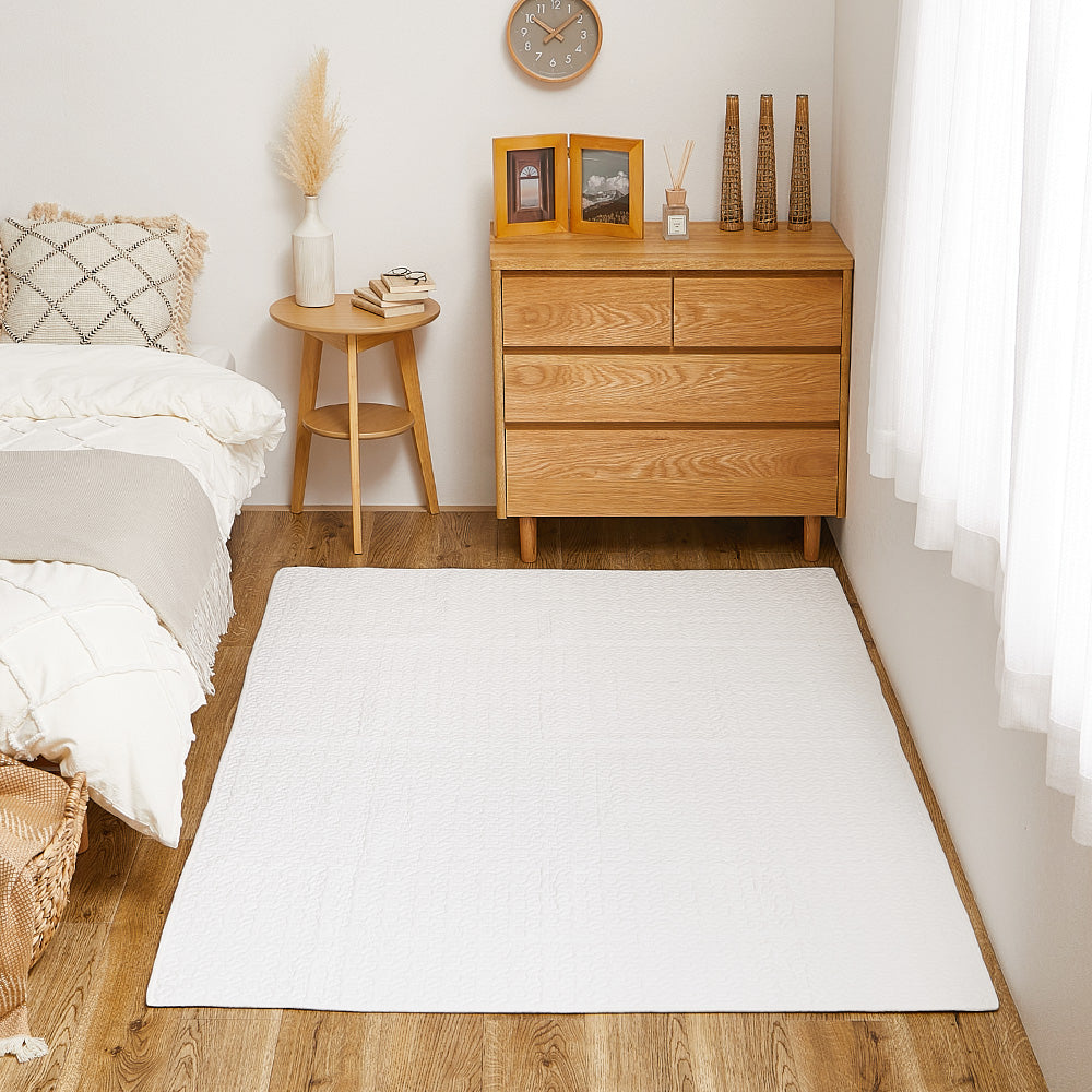 100% Cotton Ibul Rug Mat Decor - Ivory 130×190