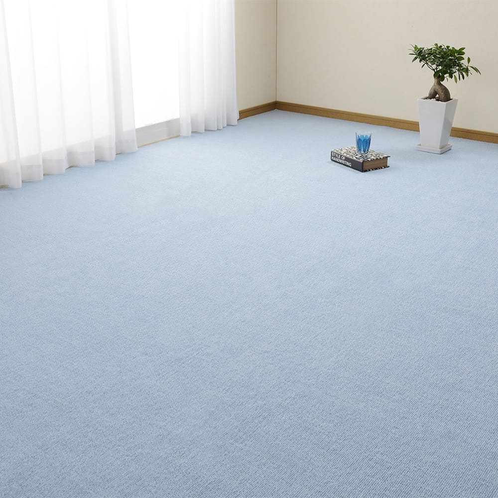 Loop Pile Flat Woven Carpet Miete 3-Tatami Mat Blue