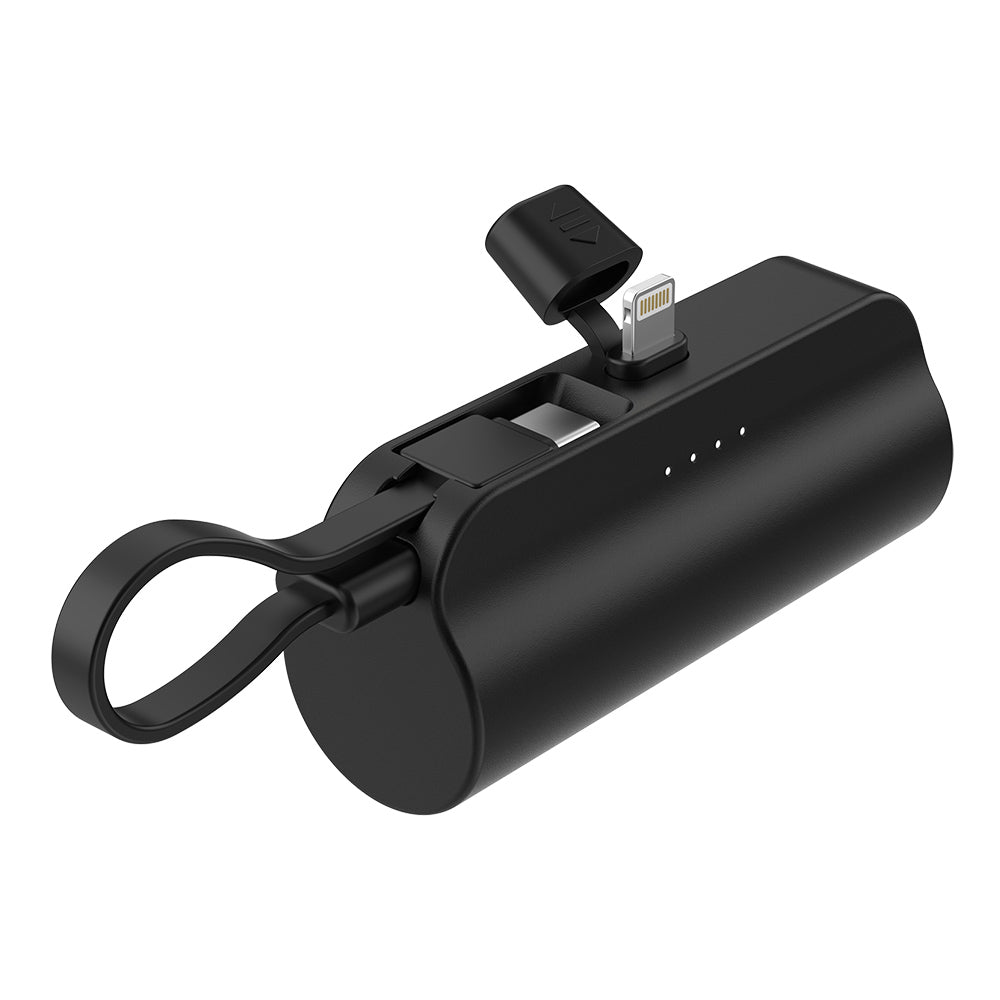 HIDISC Direct Plug Lightning 5000mAh Mobile Battery Black