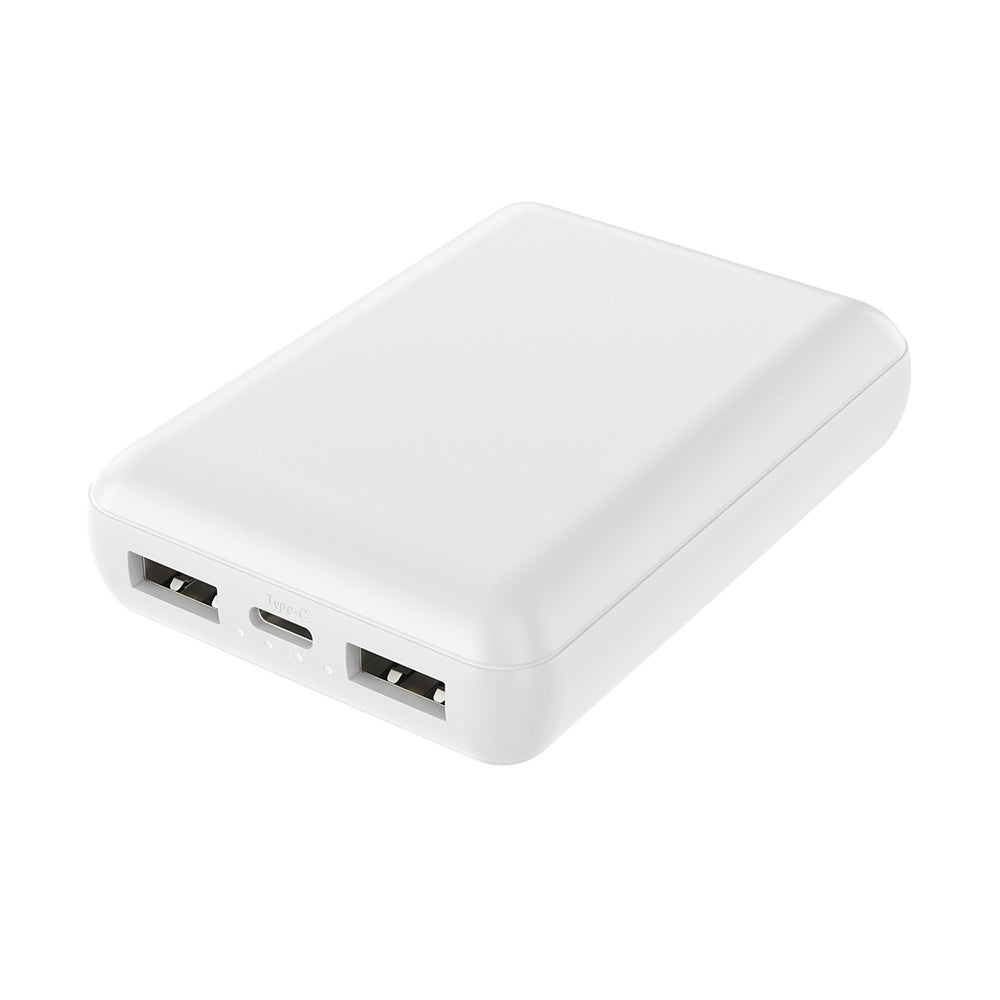 HIDISC Compact Lightweight High-Performance IC Chip 10000mAh Mobile Battery White