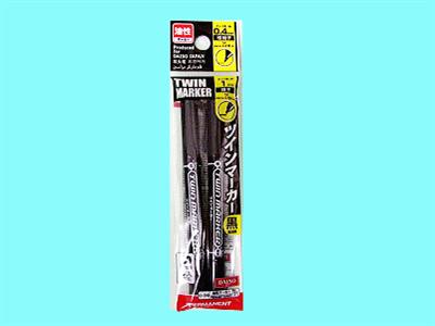 Twin Marker (Fine, 2-pack, Black)