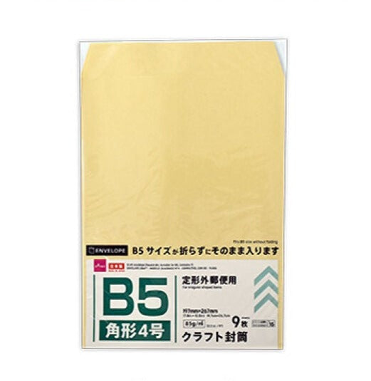 Craft Envelope (Type 4, B5 Compatible, 9 Pieces)