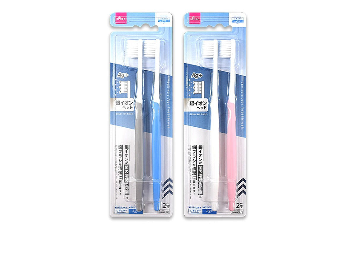 Toothbrush (Dentpure, J007, Silver Ion, Medium, 2 pcs)