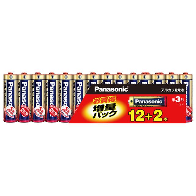 Panasonic Alkaline Battery Type AA 12+2 Pack (Limited Edition)