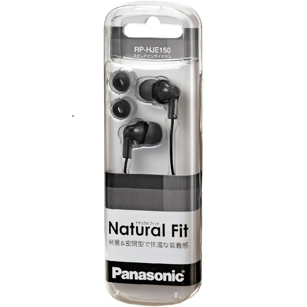 Panasonic Stereo In-Ear Headphones Black RP-HJE150-K