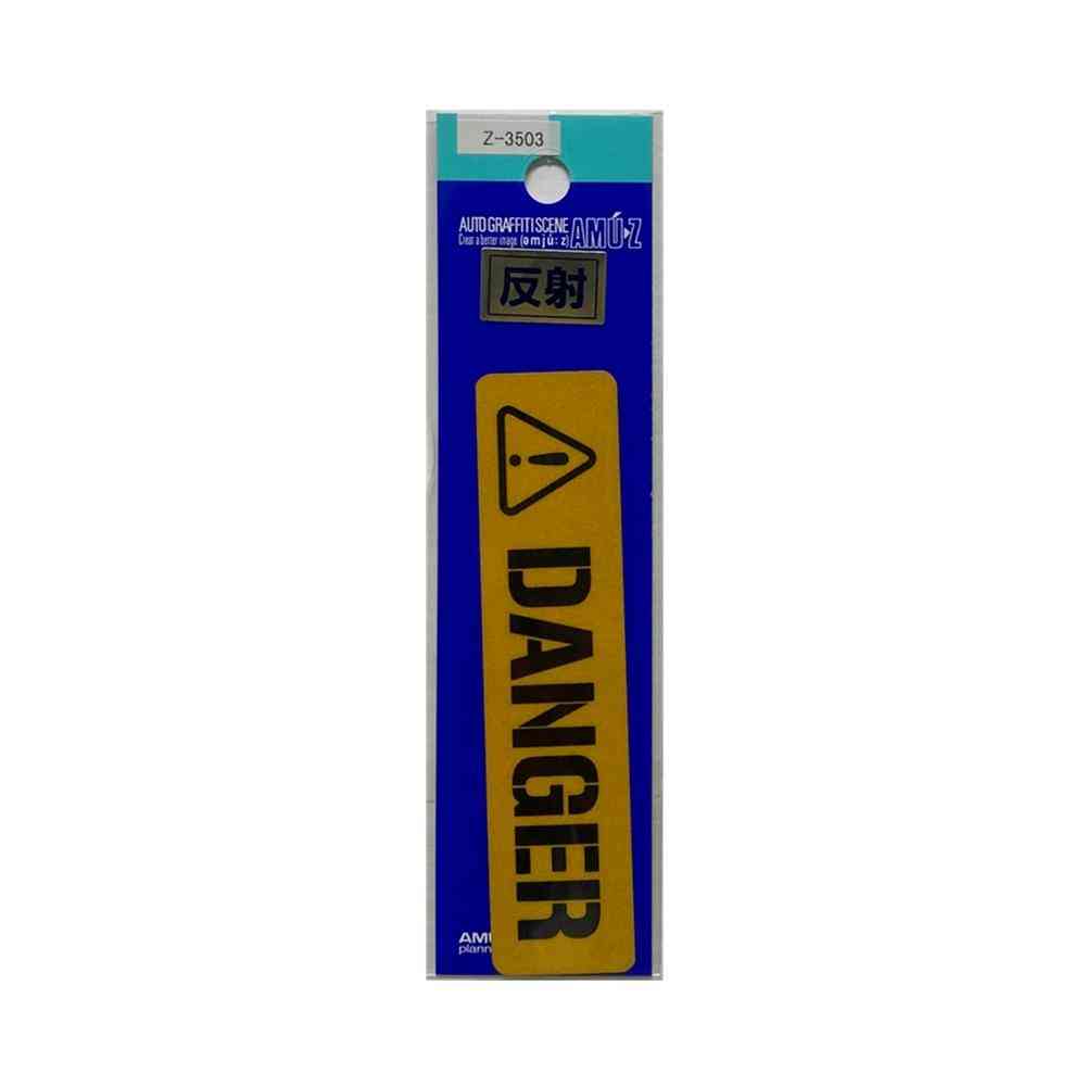 Toyo Mark T-400 Sticker DANGER Small Reflective Z-3503