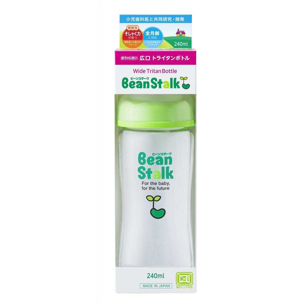 Snow Brand Bean Stalk Baby-Friendly Wide Mouth Tritan Bottle 240ml