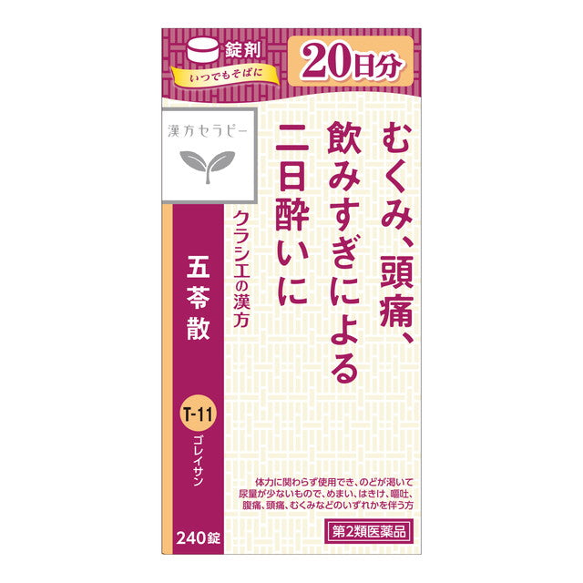 Kracie Pharmaceutical Kampo Therapy Gorei San Tablets 240 Tablets