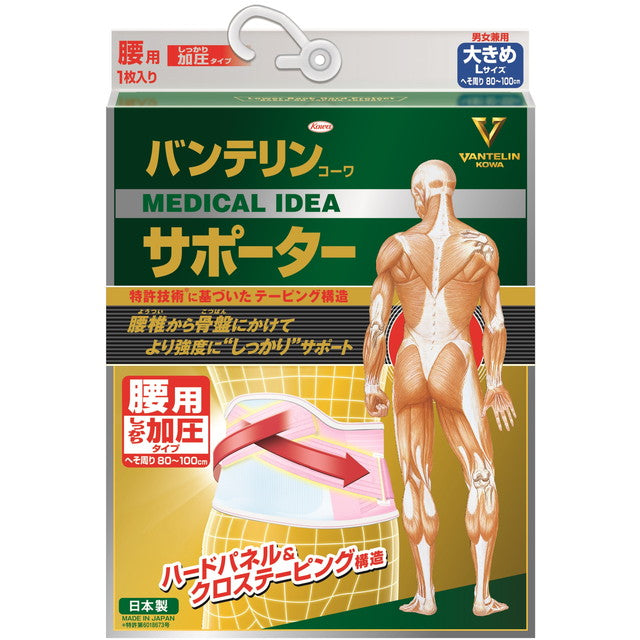 Kowa Vantelin Supporter for Waist Strong Compression Type Pastel Pink Large Size