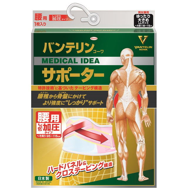 Kowa Vantelin Supporter for Waist Strong Compression Type Pastel Pink Large Size