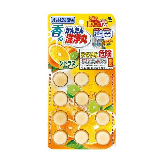 Kobayashi Easy Cleaning Citrus Scent Tablets 12 Tablets