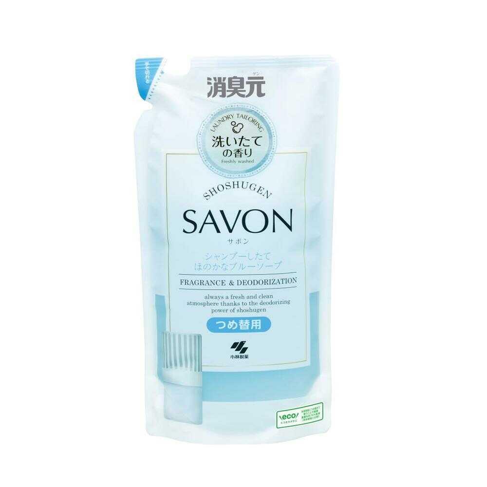 Kobayashi Pharmaceutical Deodorizer SAVON Refill Fresh Blue Soap 400ml
