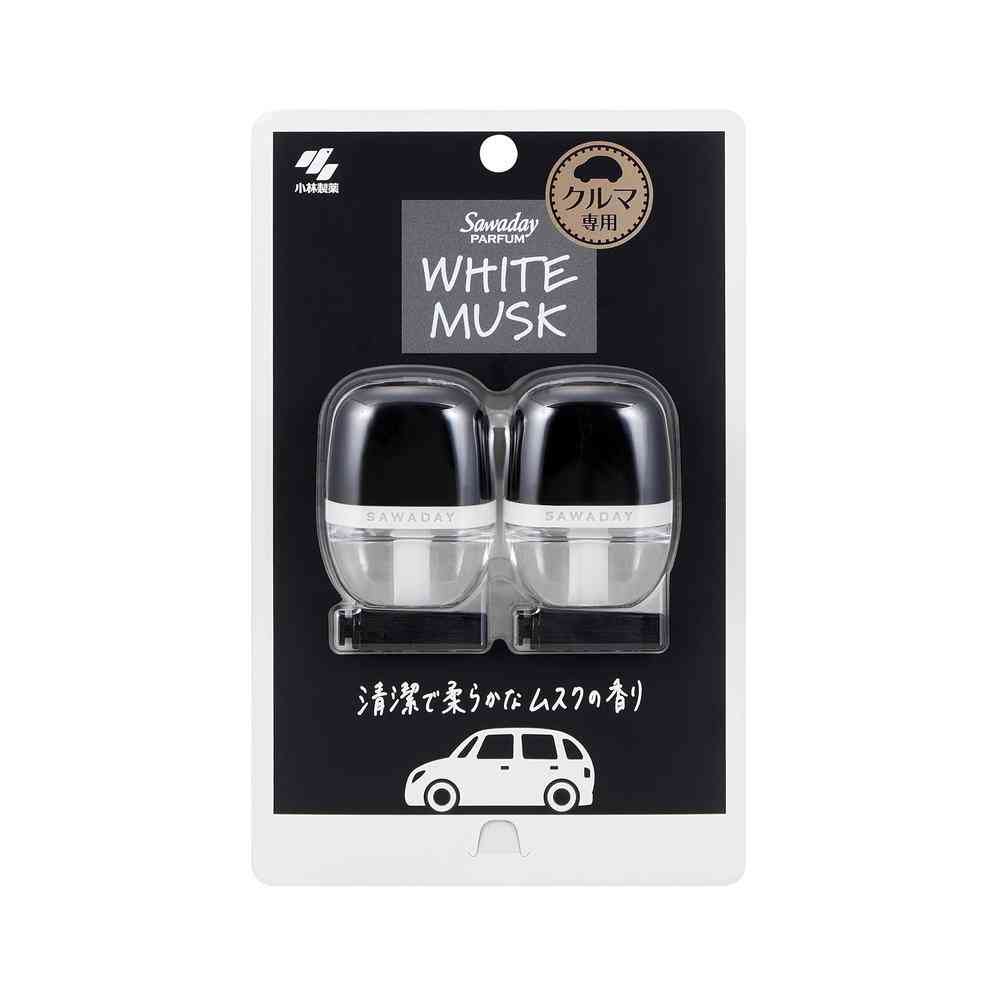 Kobayashi Pharmaceutical Sawaday Car Clip White Musk 6ml x 2