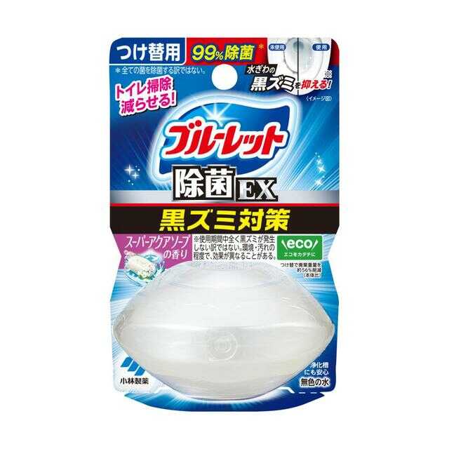 Kobayashi Pharmaceutical Liquid Blue Toilet Cleaner EX Refill Super Aqua Soap 67ml