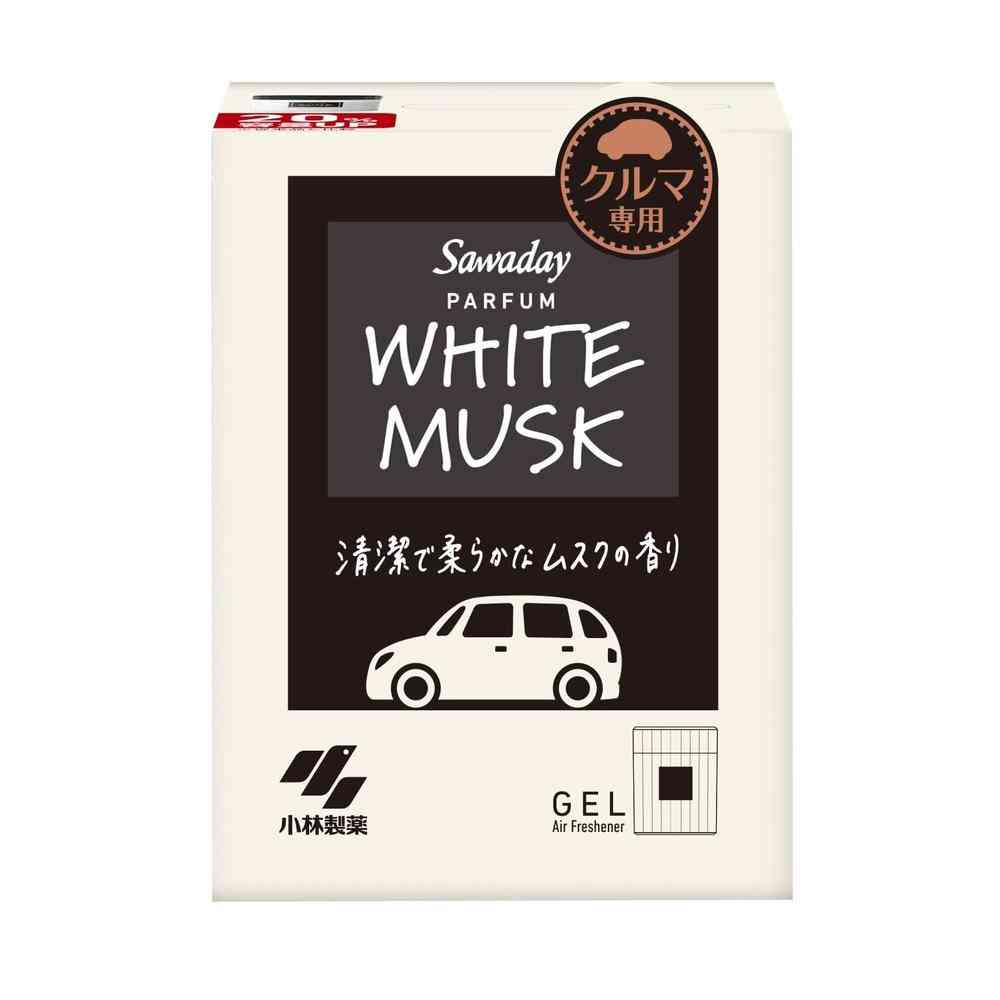 Kobayashi Pharmaceutical Sawaday Car Gel Perfume White Musk 110g