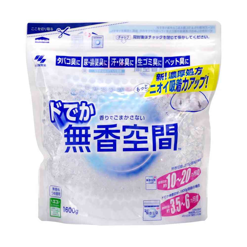 Kobayashi Pharmaceutical Large Fragrance-Free Space Refill 1600g