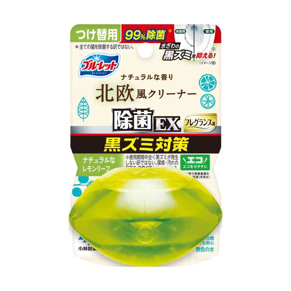 Kobayashi Pharmaceutical Liquid Bluelet Keep Only Disinfectant EXF Refill Nordic Lemon Leaf 67ml