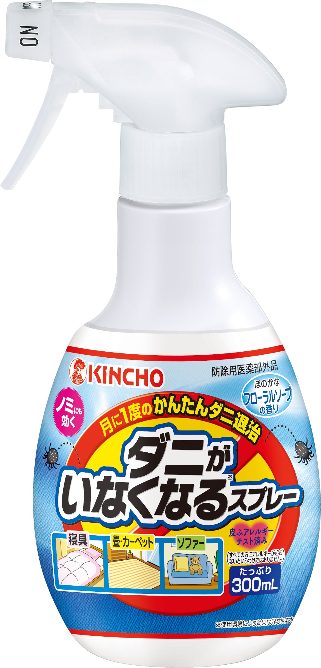 Dai Nippon Jochugiku KINCHO Dust Mite Spray Floral Soap Scent 300ml