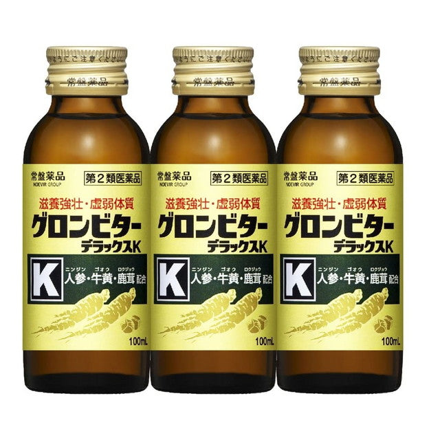 Tokiwa Pharmaceutical Grown Bitter Deluxe K 100ml x 3 Bottles Pack (Second-Class Pharmaceutical)