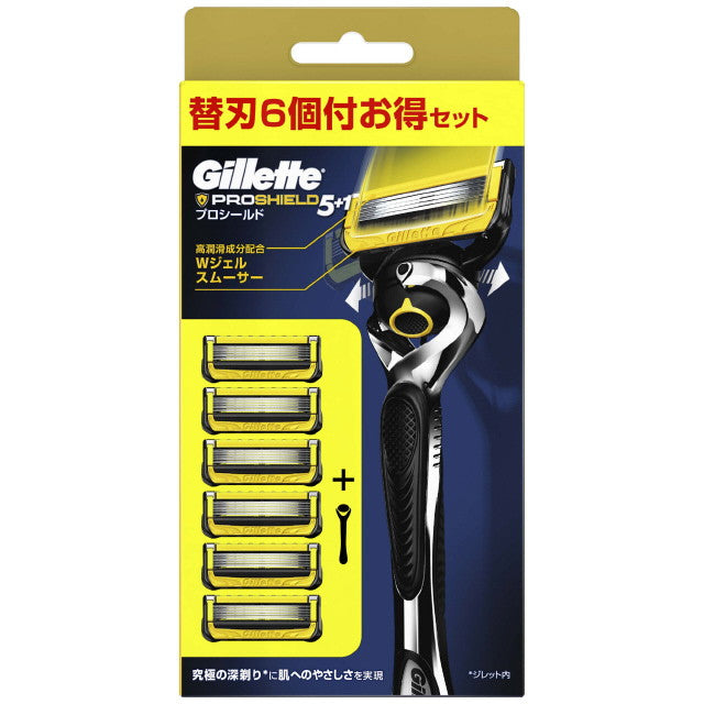 P&G Gillette ProShield Manual with 5 Blades and 6 Refills