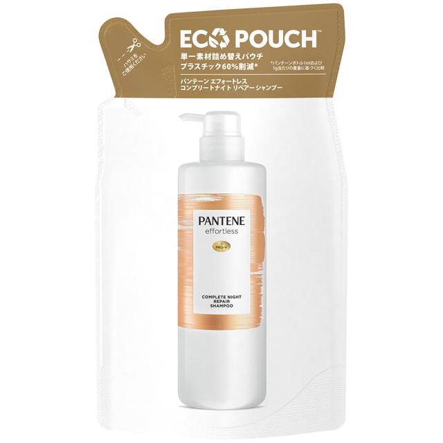 P&G Pantene Effortless Complete Night Repair Shampoo Refill 350ml