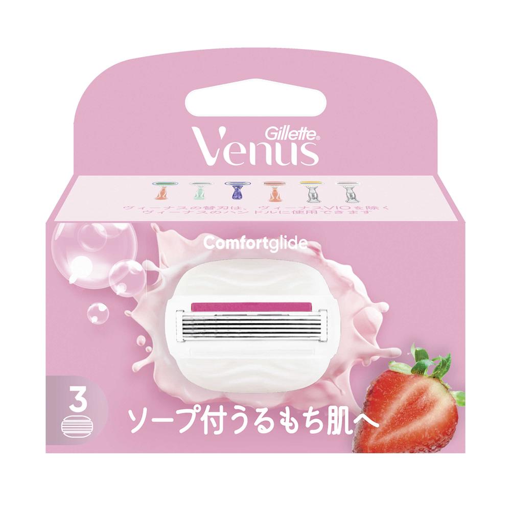 Gillette Venus ComfortGlide Moisture Refill Blades with Strawberry Scent (3 Count)