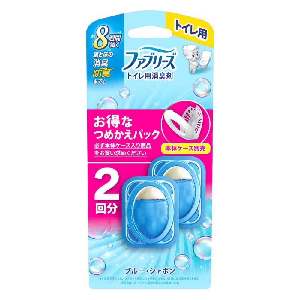 P&G Febreze Toilet Deodorizer Blue Soap Refill 6.3ml x 2