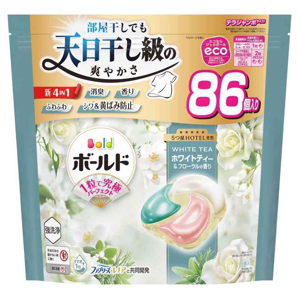 P&G Bold Gel Ball 4D Refreshing White Tea & Floral Refill Terra Jumbo 86 Pieces