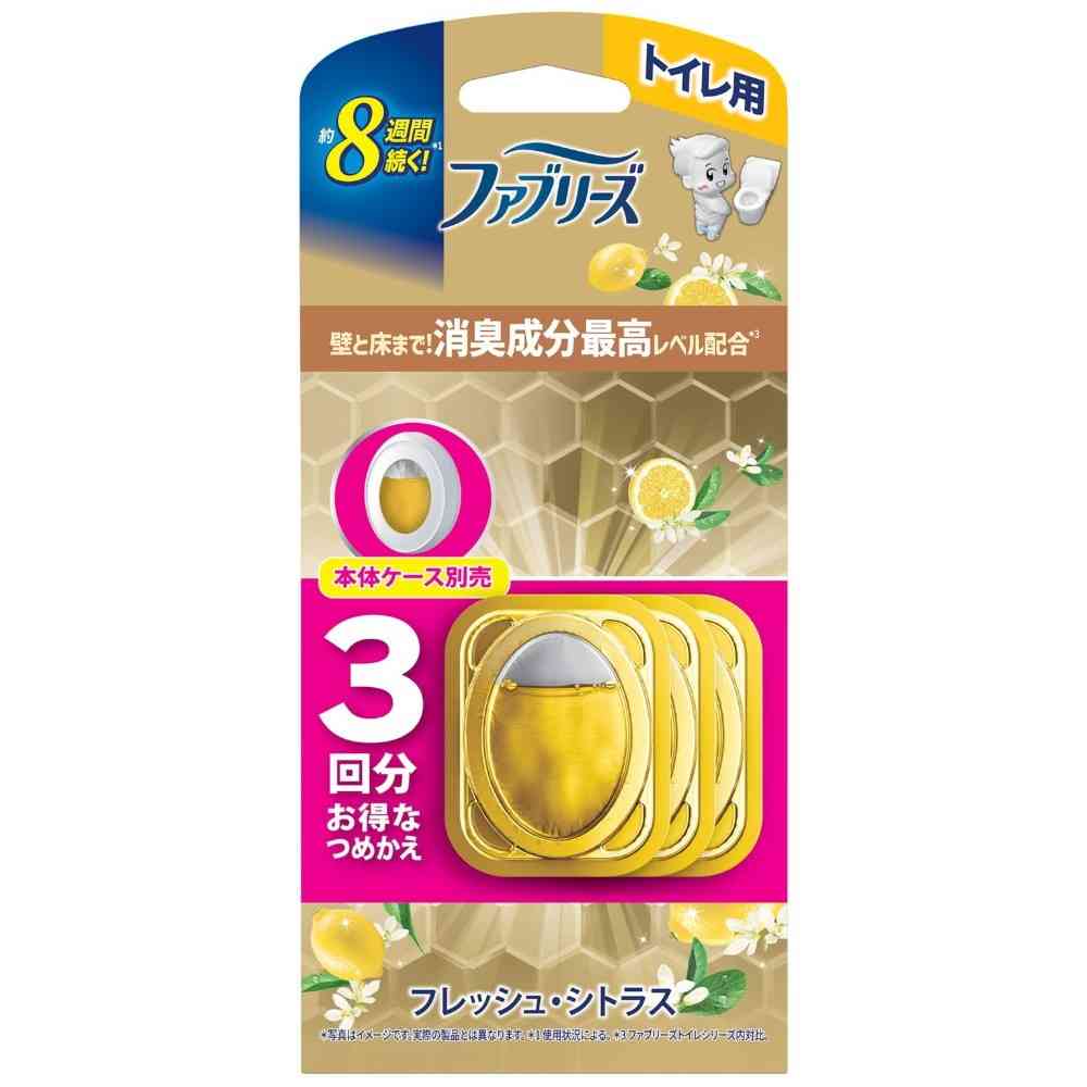 P&G Febreze Toilet Deodorizer Highest Level of Deodorizing Fresh Citrus Refill 6.3ml x 3