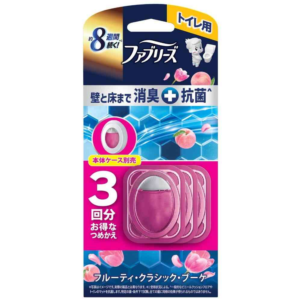 P&G Febreze Toilet Deodorizer + Antibacterial Fruity Classic Bouquet Refill 6.3ml x 3