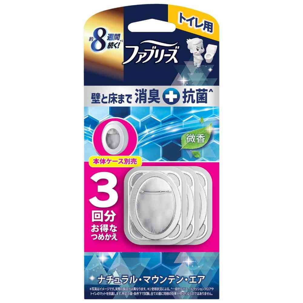 P&G Febreze Toilet Deodorizer + Antibacterial Natural Mountain Air Refill 6.3ml x 3