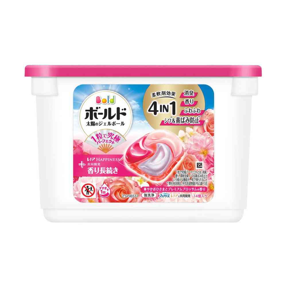 P&G Bold Gel Ball 4D Sunny Blossom & Premium Blossom Scent 14 Pieces