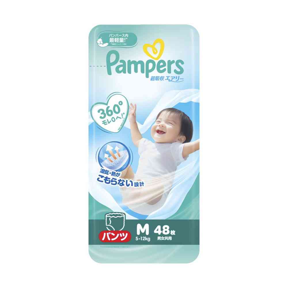 P&G Pampers Super Absorbent Airy Pants M (5-12kg) 48 Pieces