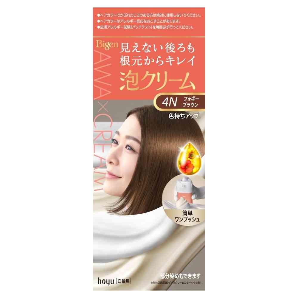 [Quasi-drug] Bigen Foam Cream Color 4N 1st Agent 50g + 2nd Agent 40g + After Color Serum 5ml
