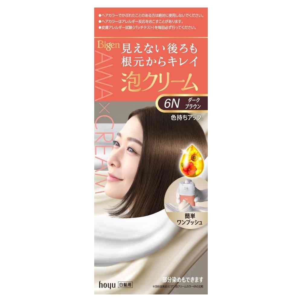 [Quasi-drug] Bigen Foam Cream Color 6N 1st Agent 50g + 2nd Agent 40g + After Color Serum 5ml