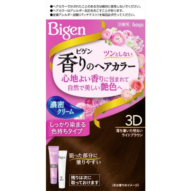 Bigen Fragrance Hair Color Cream 3D Calm Bright Light Brown 40g + 40g