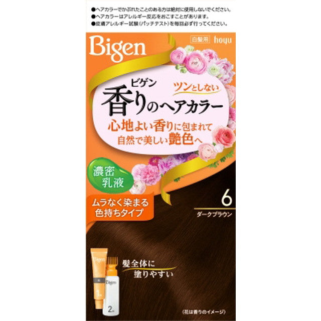 Bigen Fragrant Hair Color Cream 6 Dark Brown 40g + 60ml