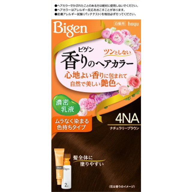 [Quasi-drug] Bigen Fragrant Hair Color Emulsion 4NA Natural Brown 40g + 60ml