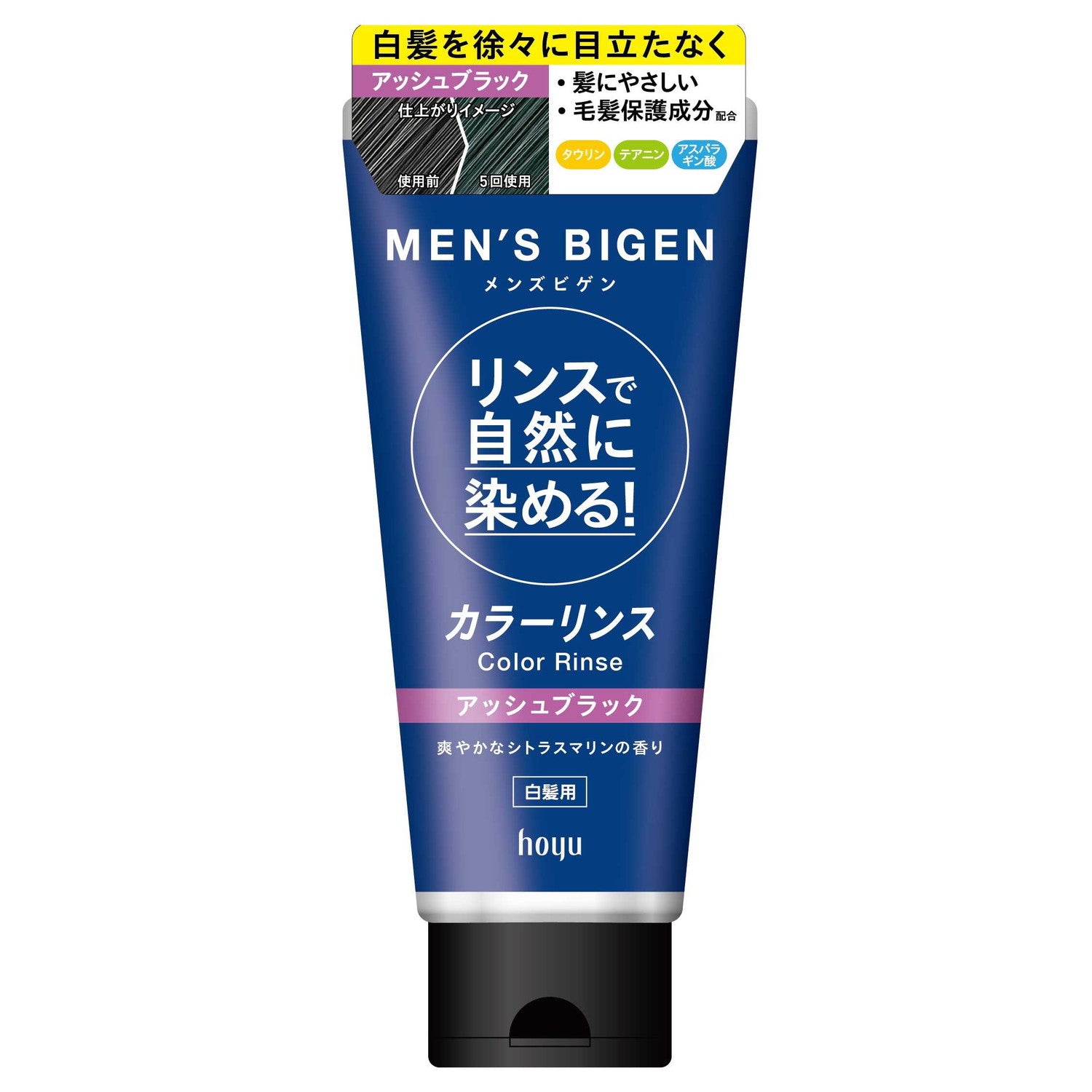 Men's Bigen Color Rinse Ash Black 160g