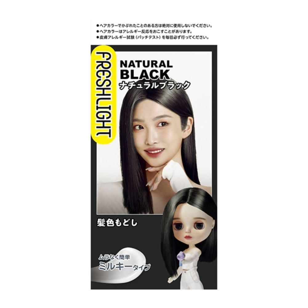 Henkel Japan Fresh Light Milky Hair Color Restorer - Natural Black