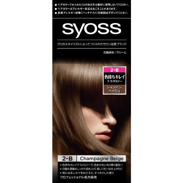 Henkel Japan Syoss Hair Color Cream 2B Champagne Beige 50g + 50g