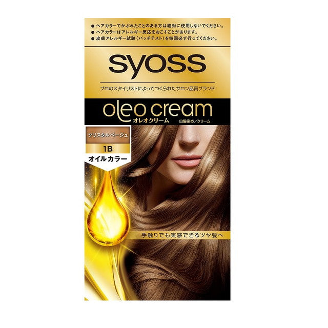 [Quasi-Drug] Henkel Japan Syoss Oleo Cream Hair Color 1B 50g + 50g