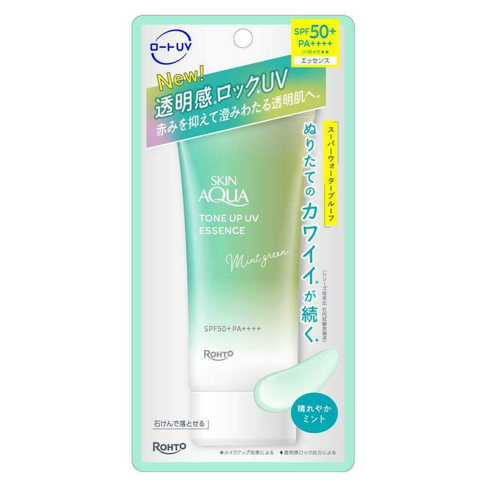 Rohto Skin Aqua Tone Up UV Essence Mint Green 70g