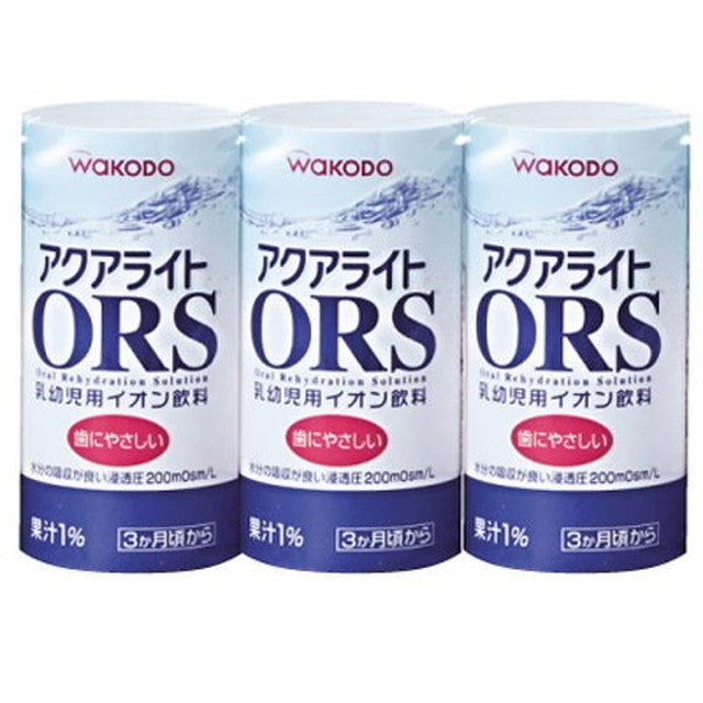 Wakodo Aqualite ORS (Oral Rehydration Solution) 125ml x 3 Bottles