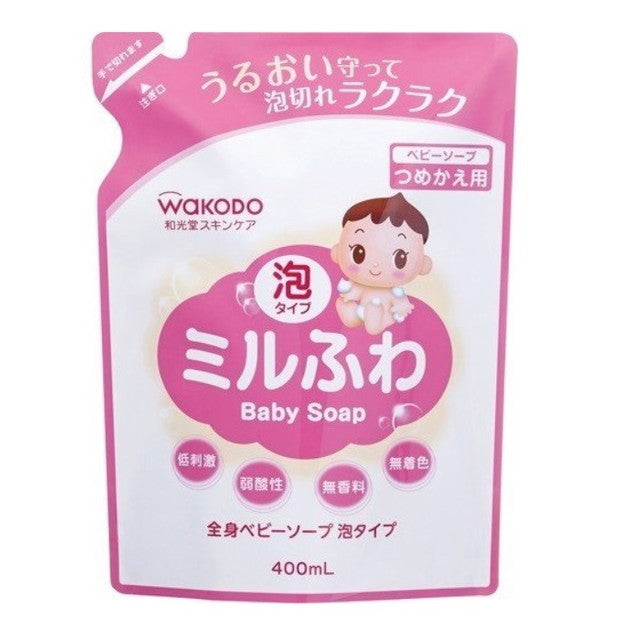 Asahi Group Mil Fuwah Whole Body Baby Soap Foam Type Refill 400ml