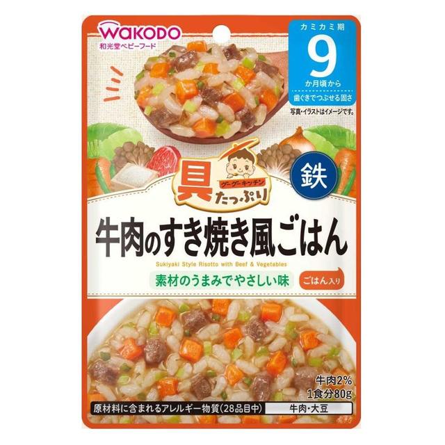 Wakodo Goo Goo Kitchen Beef Sukiyaki-style Rice 9 Months 80g