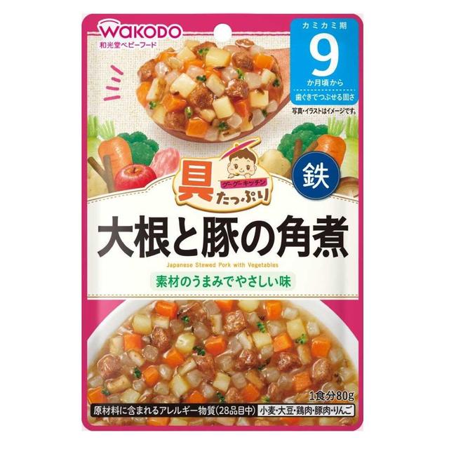 Wakodo Goo Goo Kitchen Daikon and Pork Kakuni 9 Months 80g