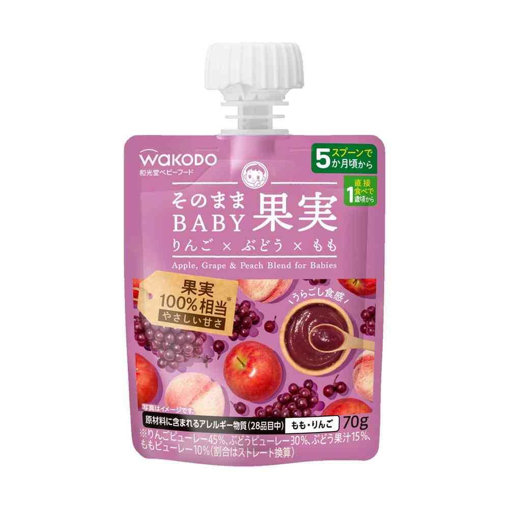 Asahi Direct Baby - Fruit (Apple, Grape, Peach) (5 months and up) 70g