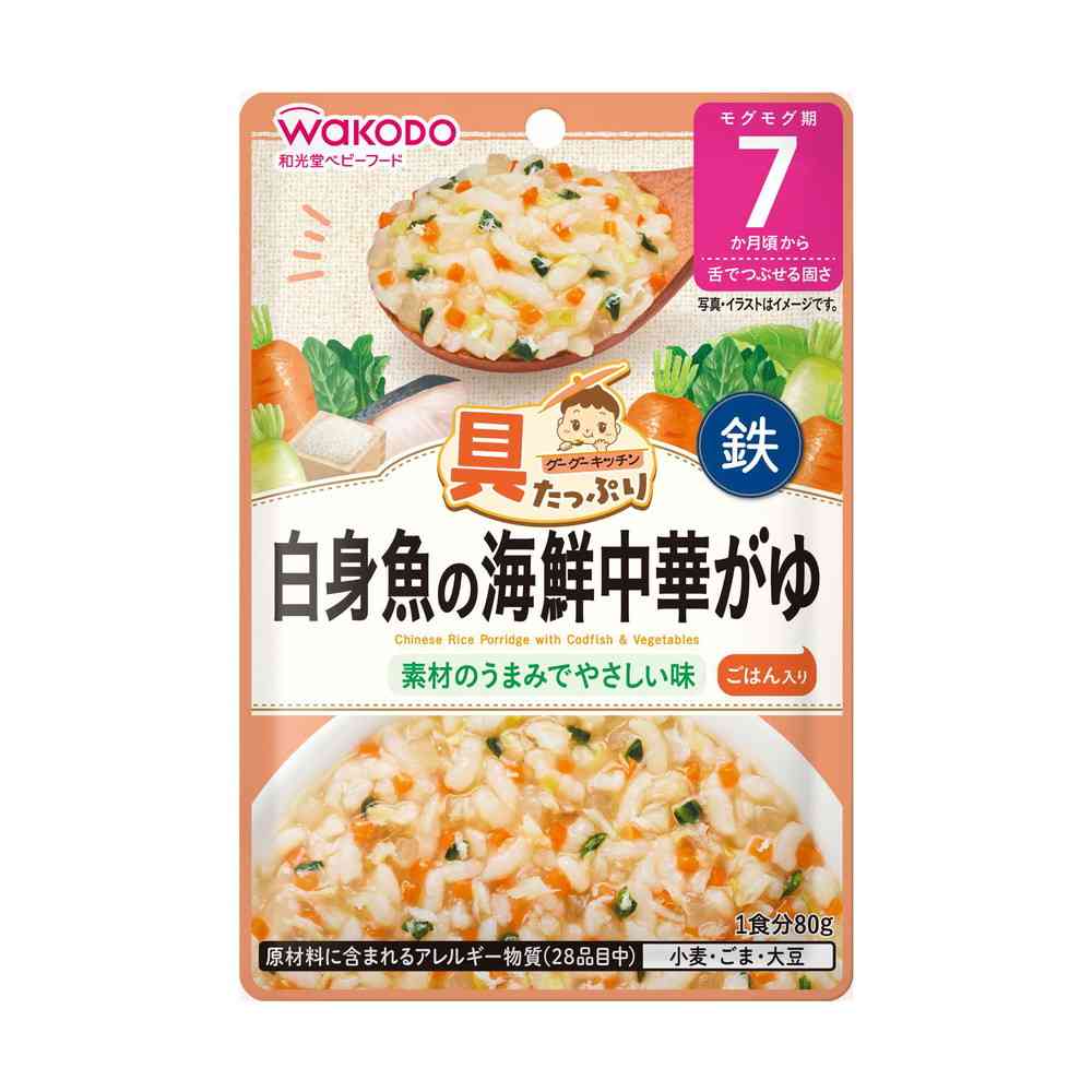 Asahi Gutappuri Gugu Kitchen Seafood Chinese Porridge with White Fish 80g (From 7 Months)